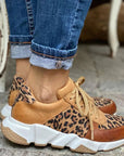 Eleonora - Casual Luipaard Sneakers met Dikke Zolen
