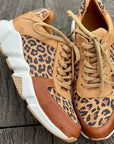 Eleonora - Casual Luipaard Sneakers met Dikke Zolen