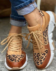 Eleonora - Casual Luipaard Sneakers met Dikke Zolen