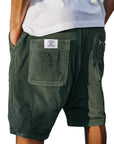 Gideon - Korte mannelijke corduroy shorts met elastische taille casual