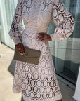 Ellie - Elegante midi-jurk met gehaakte mouwen