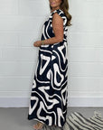 Adelinae Jumpsuit met elegante geometrische print