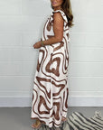 Adelinae Jumpsuit met elegante geometrische print