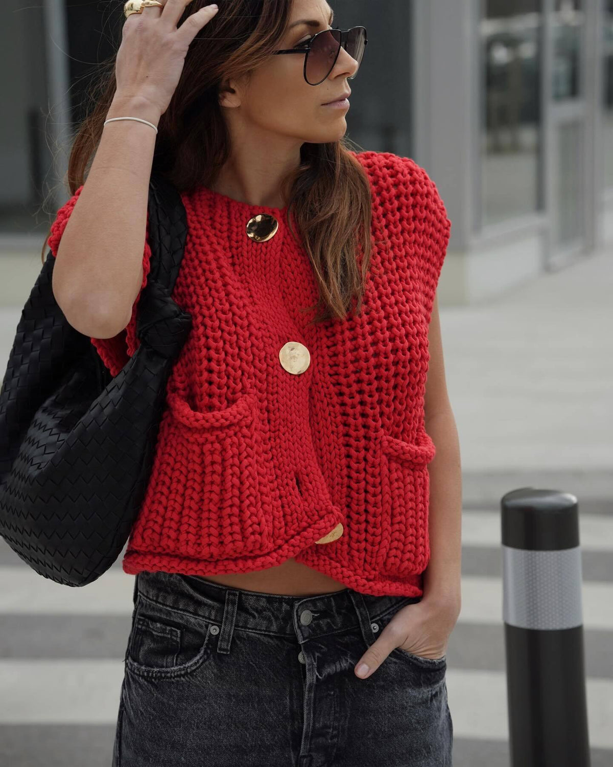 Bo- Knitted style vest