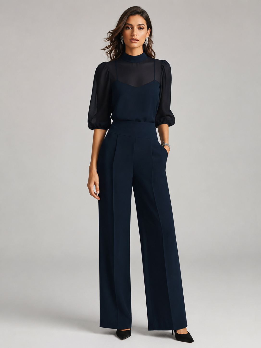 Amara | Drie-Delige Chiffon-Set