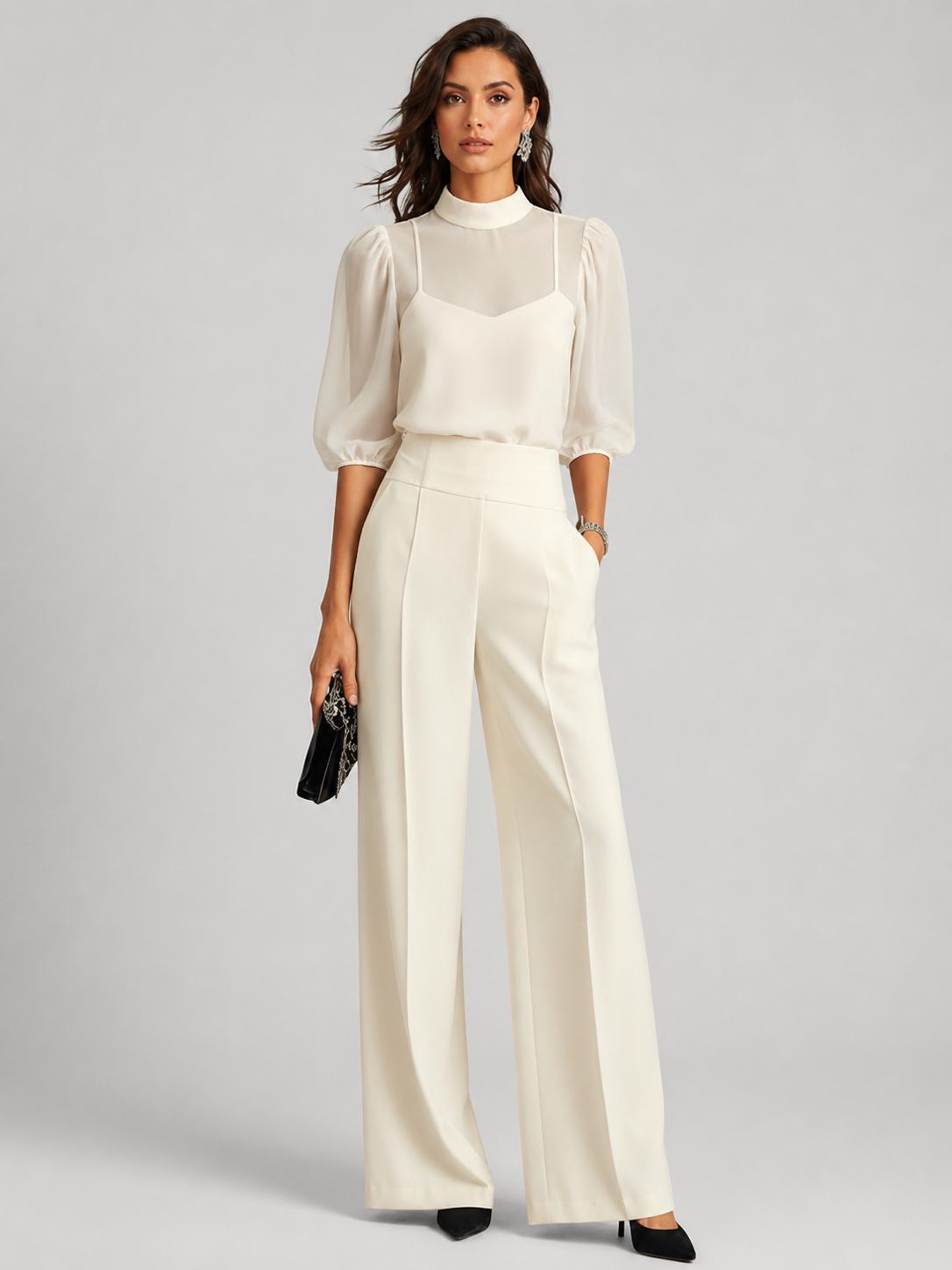 Amara | Drie-Delige Chiffon-Set