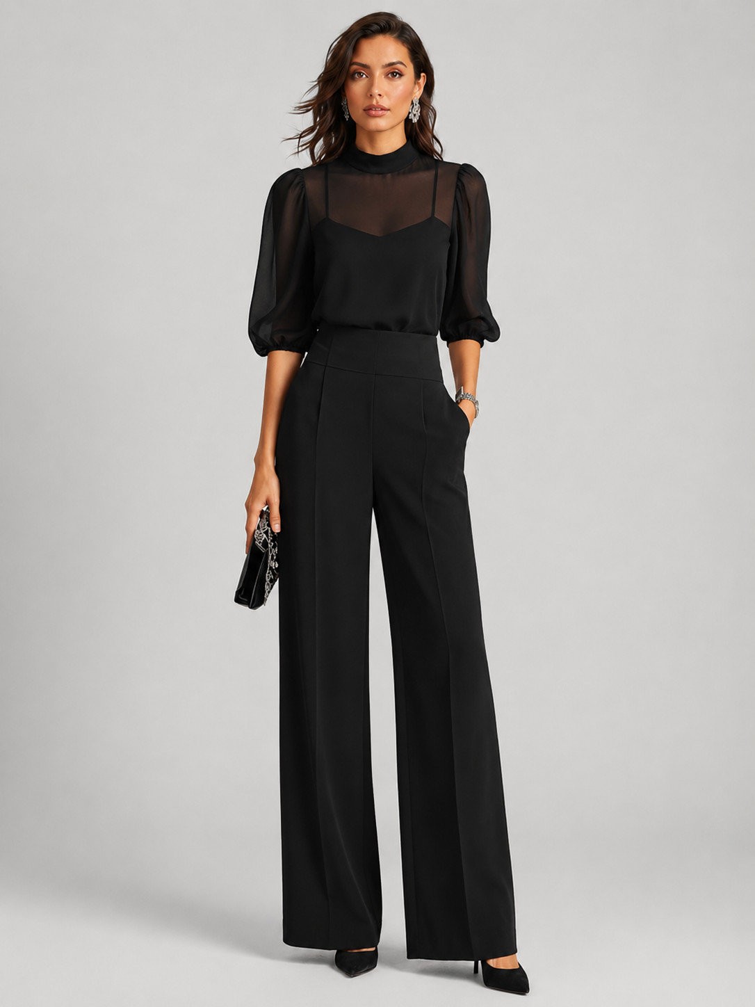 Amara | Drie-Delige Chiffon-Set