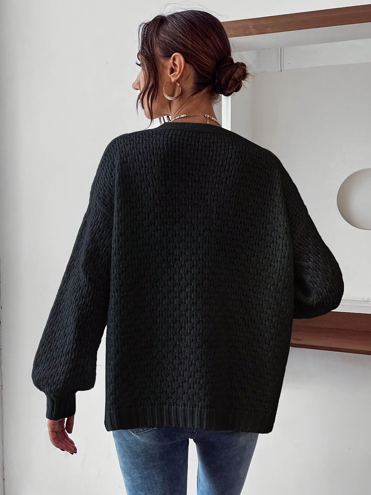 Risette - Gebreid gebloemd vest