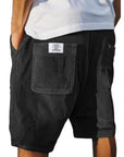 Gideon - Korte mannelijke corduroy shorts met elastische taille casual