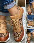 Eleonora - Casual Luipaard Sneakers met Dikke Zolen