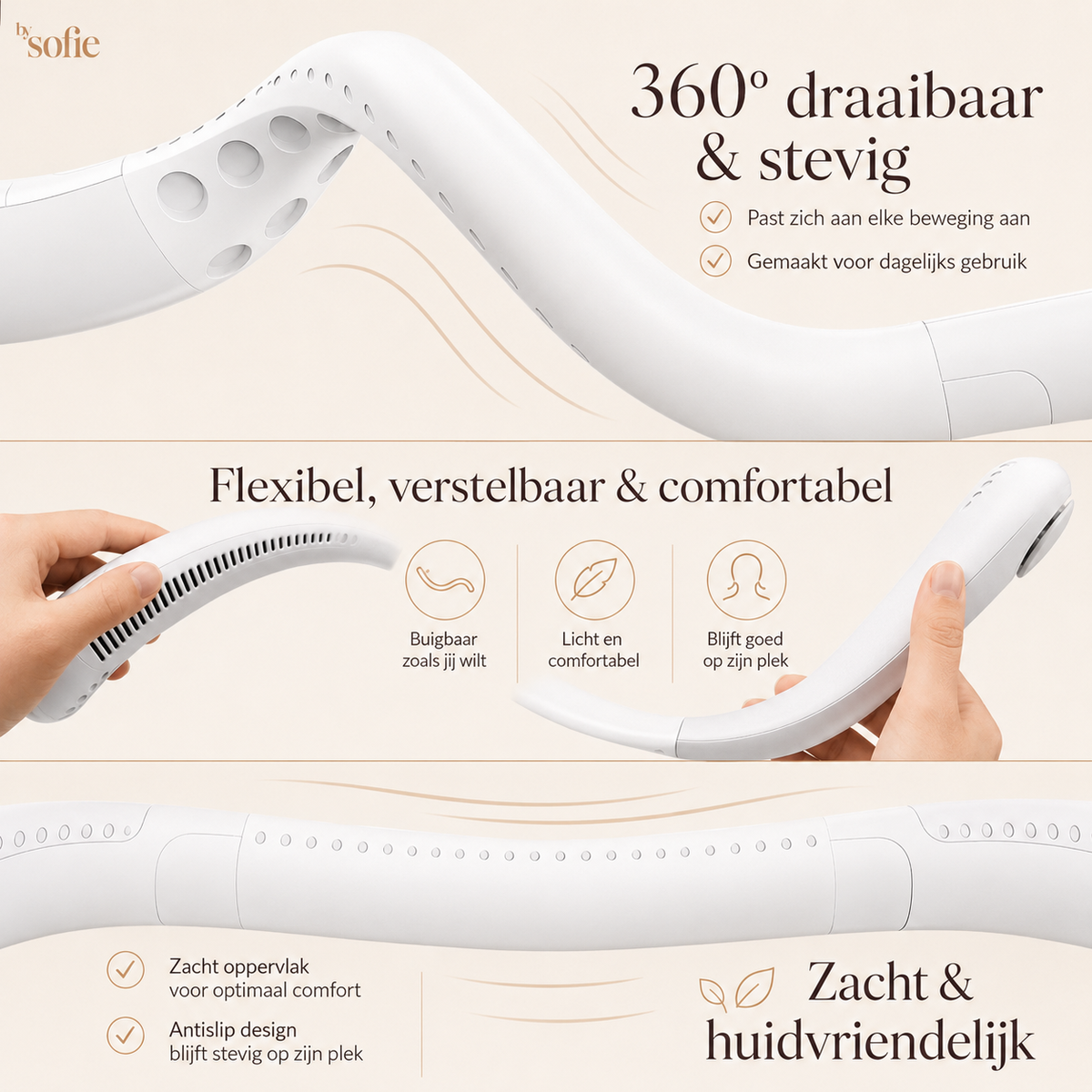 NekFan™ - Draagbare, oplaadbare nekventilator voor directe verkoeling!
