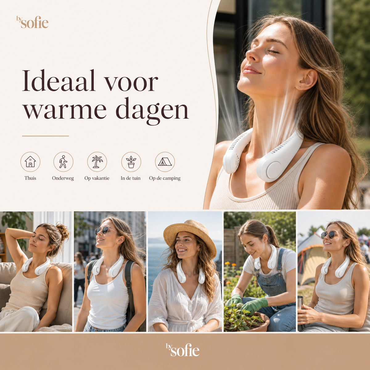 NekFan™ - Draagbare, oplaadbare nekventilator voor directe verkoeling!