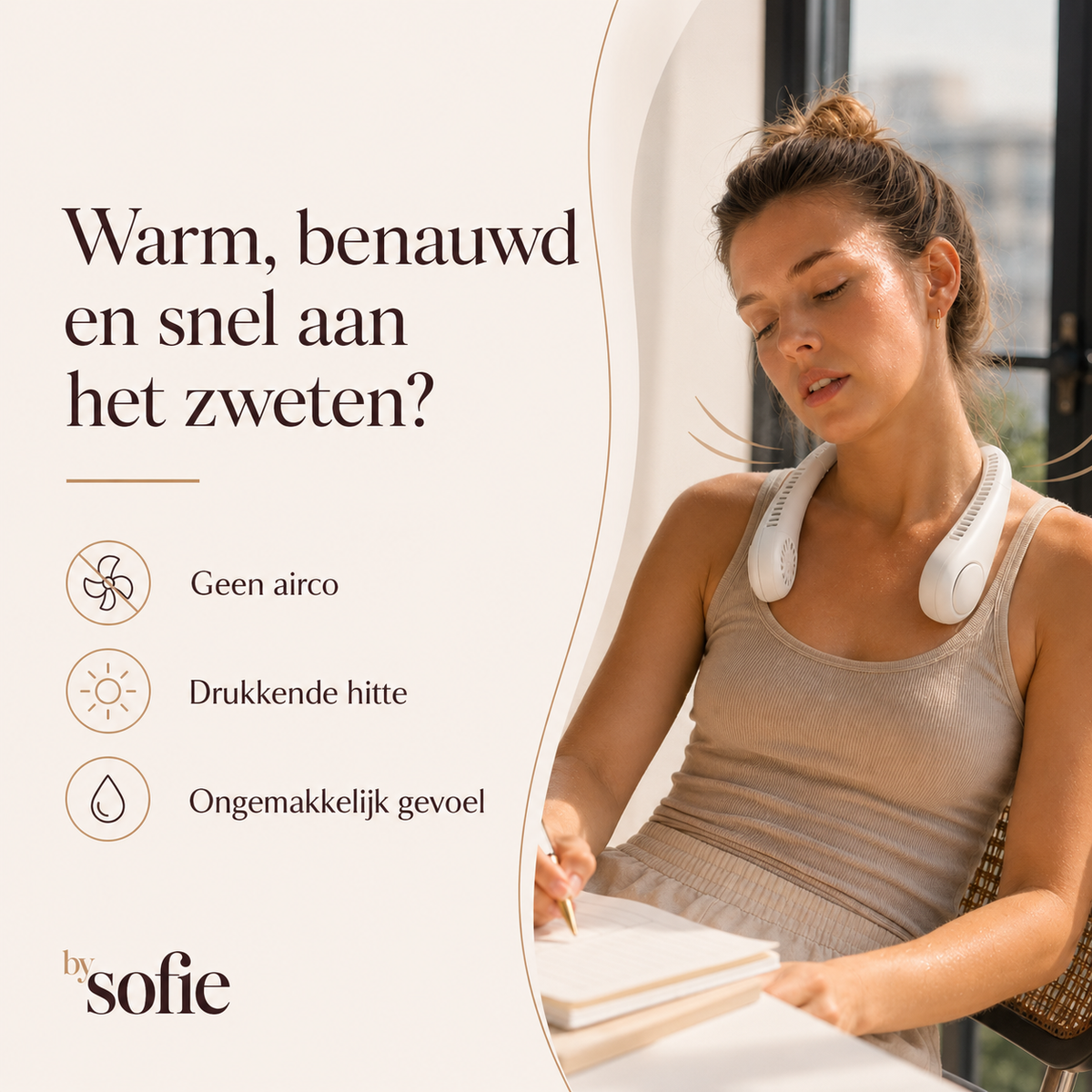 NekFan™ - Draagbare, oplaadbare nekventilator voor directe verkoeling!