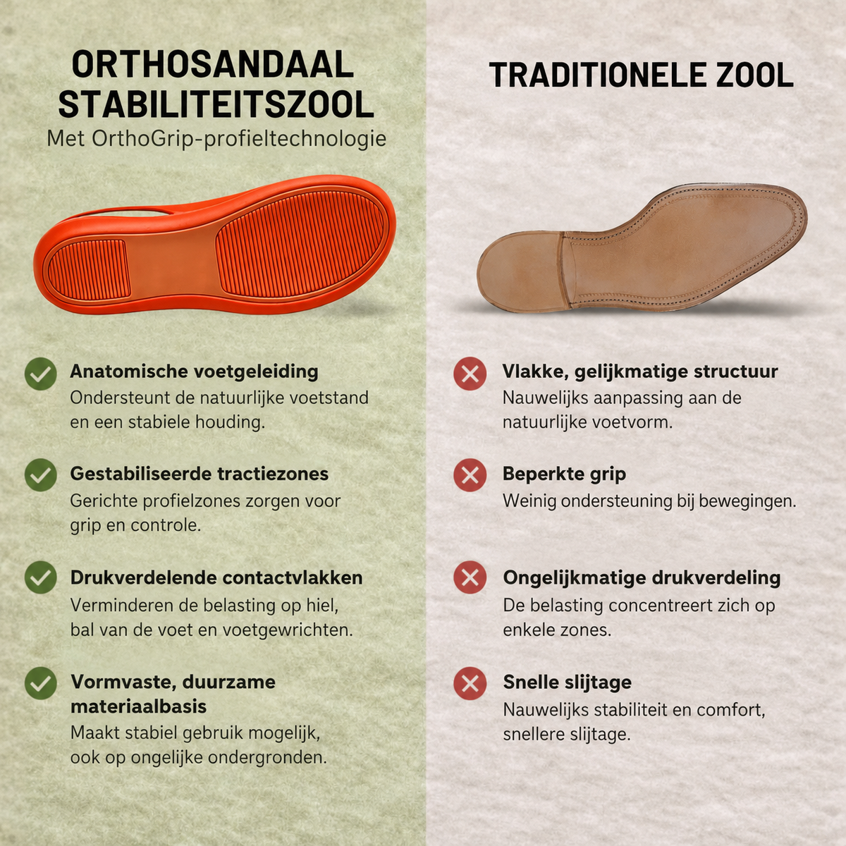 OrthoSandaal — Comfortsandalen | Slipvast &amp; Vederlicht