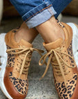 Eleonora - Casual Luipaard Sneakers met Dikke Zolen