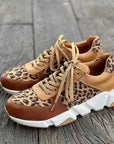 Eleonora - Casual Luipaard Sneakers met Dikke Zolen