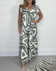 Adelinae Jumpsuit met elegante geometrische print