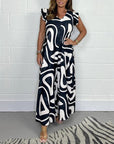 Adelinae Jumpsuit met elegante geometrische print