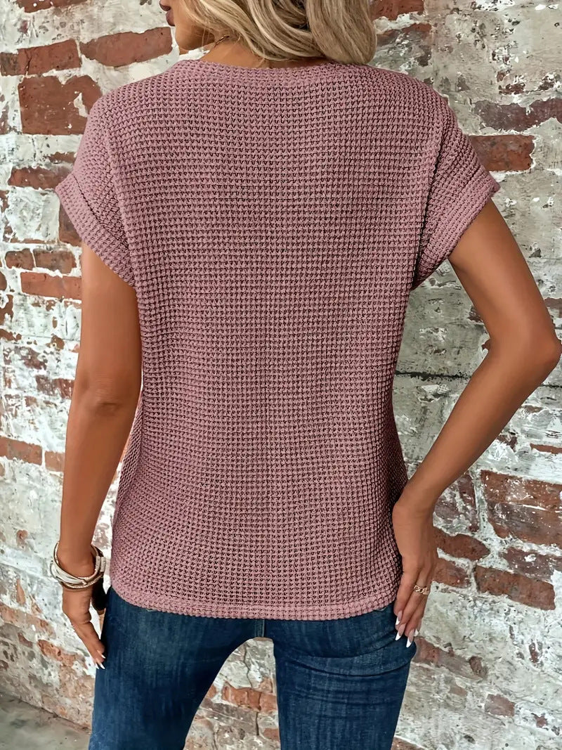 Clarissa - Elegante zomertop met ronde hals